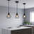 1-Light Matte Black Mini Kitchen Island Pendant