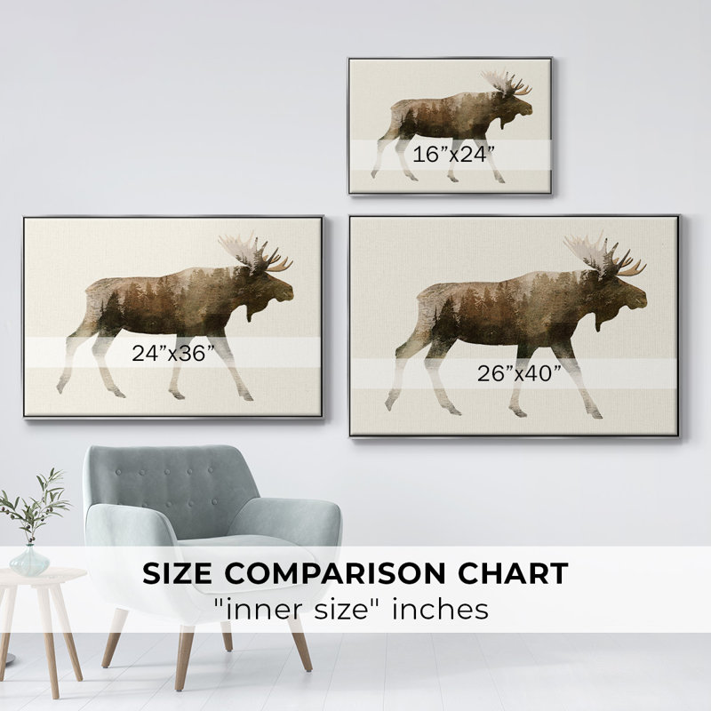 Toile tendue avec châssis de qualité supérieure The Wilderness III - prête à être accrochée, H 17 po x l 25 po x P 2 po
