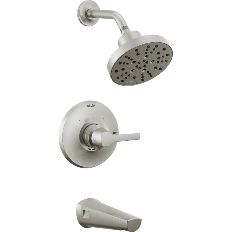 Galeon Tub and Shower Faucet, Lumicoat Stainless