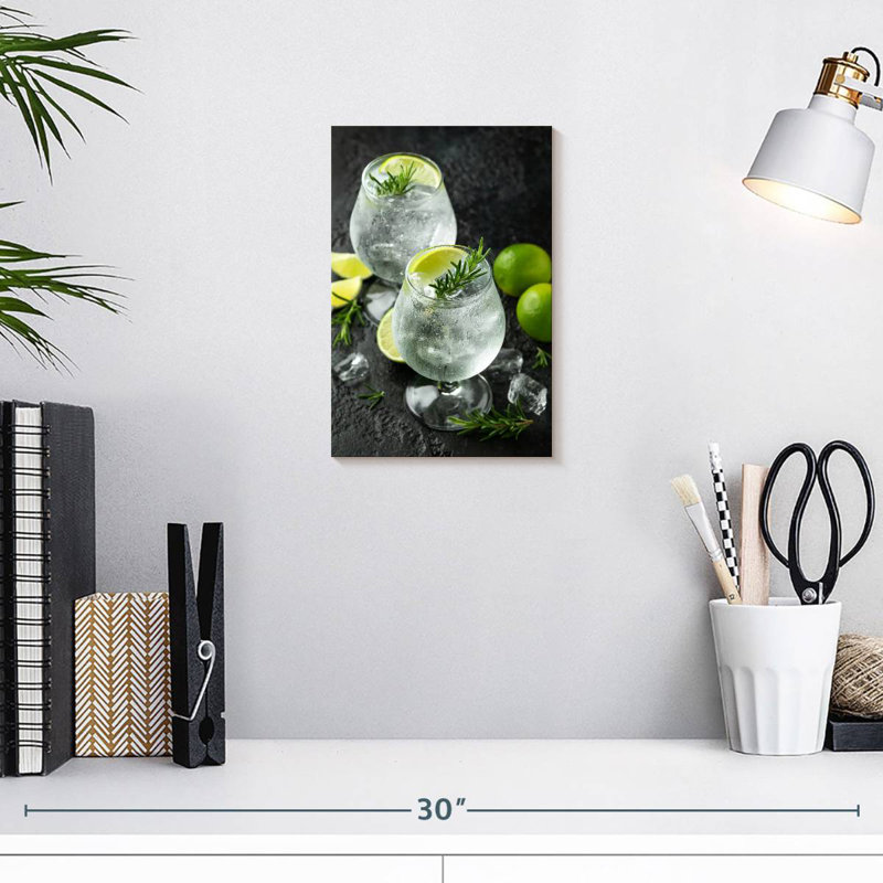 Yarlin Gin And Tonic Cocktails, 12" H x 8" W
