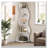 69.8"Height 5-Tier Wavy Corner Bookshelf And Plant Stand For Living Room Small Space-1539439979