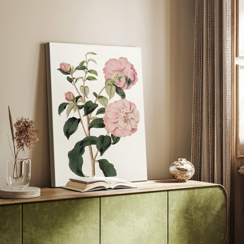 Mélange floral rose IV - galerie Cavas sur mesure, H 36 po x l 24 po