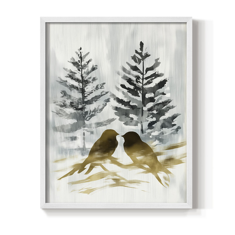 Reproduction encadrée - bois massif, Blanc, H 11 po x l 9 po