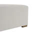 Simple long tabouret blanc, couleur à faible saturation, siège ergonomique, structure stable en bois rectangulaire, plusieurs scénarii, rapport de grandeur doré, revêtement doux