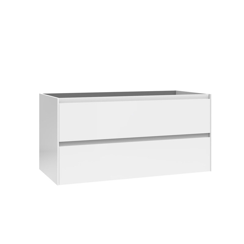Perla 38.9" Wall Mounted Single Bathroom Vanity Base Only, Glossy White