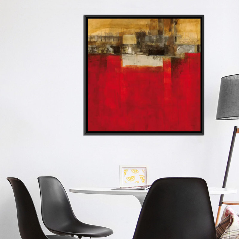 « new villes iv », impression sur toile, H 18 po x l 18 po x P 1,5 po, Toile encadrée noire, Pas de tapis