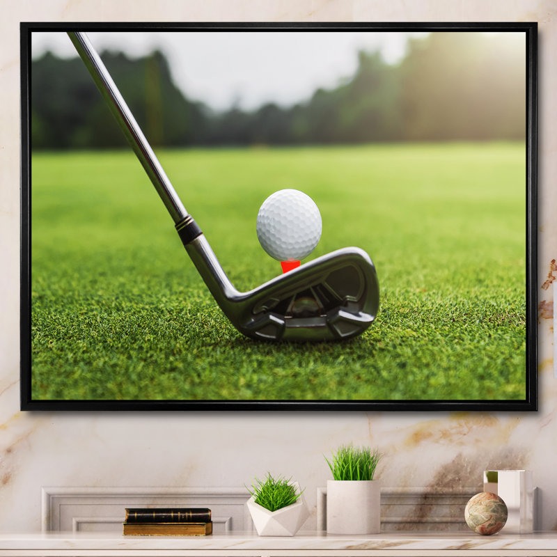 «Golf Swing Excellence II», reproduction sur toile, H 16 po x l 32 po x P 1 po, Cadre flottant noir