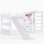Lit mezzanine multifonctionnel en métal avec panier de basketball et glissade-588303422-588260691