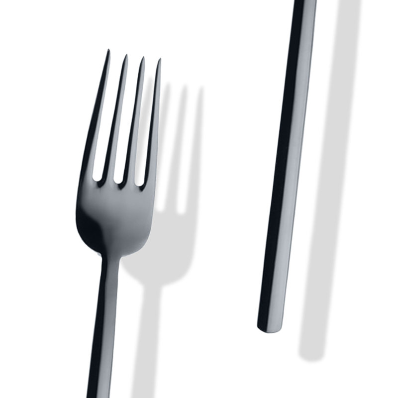 Mercer41 Stainless Steel Flatware Set, Black Gold