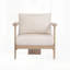 Fauteuil club d'extérieur en bois d'acacia avec coussins hydrofuges, parfait pour la détente sur le patio, le jardin et le balcon