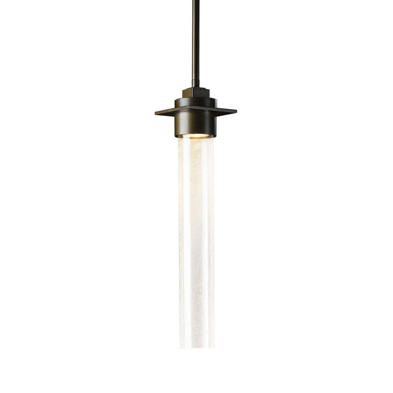 Airis 1-Light Single Cylinder Pendant, Dark Smoke, 24" - 69"