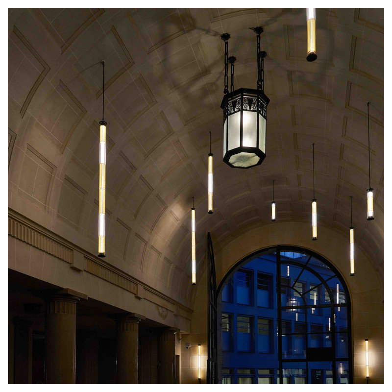 1 - Light LED Pendant, 63.7795" H x 2.7559" W x 2.7559" D