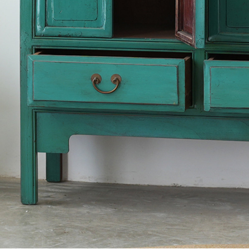 Armoire d'entrée bleu paon