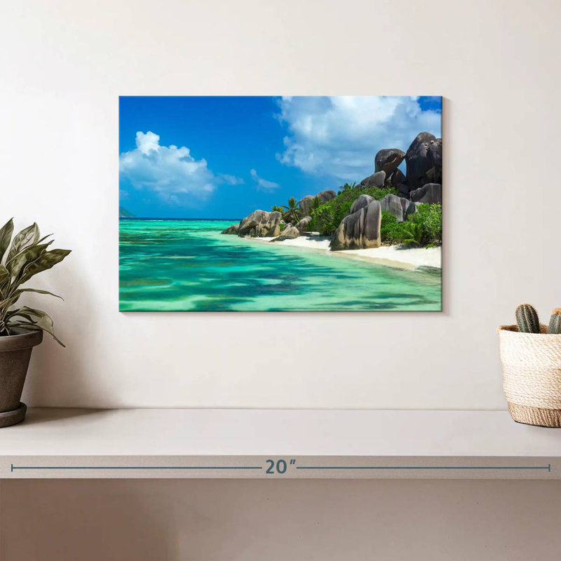 Gillard Seychelles, île de La Digue, H 8 po x l 12 po