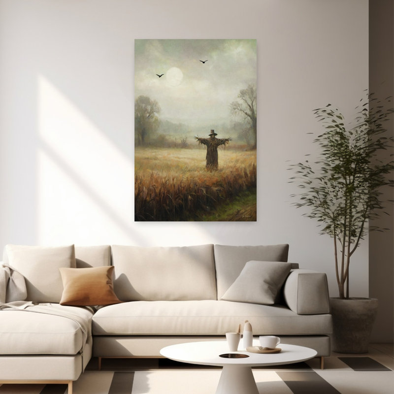 Art contemporain contemporain, paysage abstrait d'automne, H 60 po x l 40 po