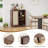 Rattan Accent Cabinet With Adjustable Shelves-1670196466