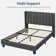 Upholstered Bed Frame with Channel Tufted Headboard