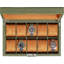 Boîte à montres en cuir à 10 emplacements - Présentoir de luxe pour bijoux - Étui de présentation verrouillable avec grand couvercle en verre - Boîte de rangement (Vert/Beige)-1262676406