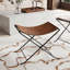 Karma Woven Leather Stool