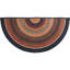 Tapis bleu marine demi-cercle tissé à la machine 2 pi 9 po x 1 pi 4,5 po Stratton