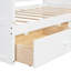 Lit de jour à baldaquin avec 2 tiroirs et structure en bois-125356221