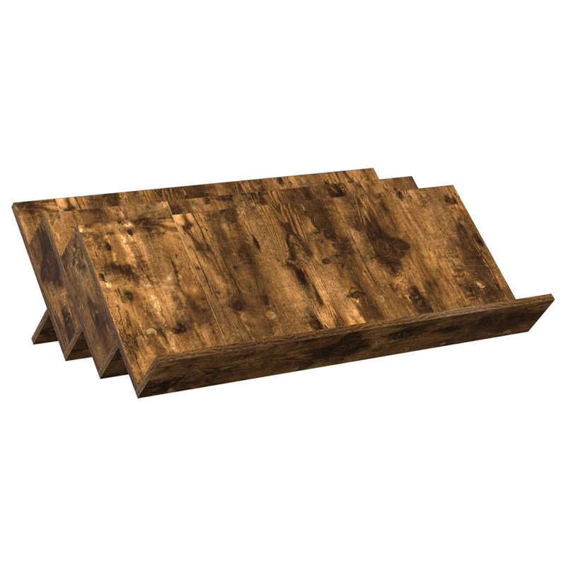 Wood Free Standing Magazine Rack, Brown