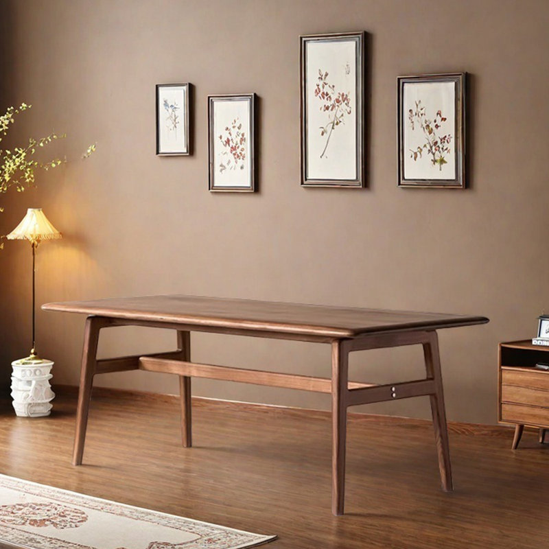 Table en bois de noyer durable de haute qualité, H 29,92 po x L 62,99 po x l 31,49 po