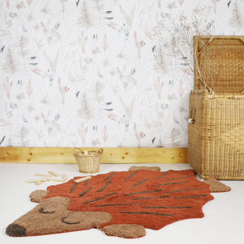Clymer Hand Tufted Cotton Brown/Red Rug