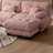 Chenille Pink U-shaped Modular Sofa 4-seater Cloud Feeling Comfortable With 2 Footstools Suitable For Living Room