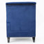 Fauteuil club velours bleu marine