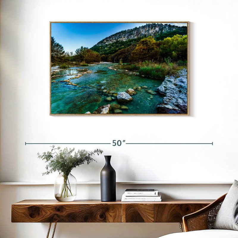 Frio River, Cadre flottant en bois naturel, 37 po x 25 po