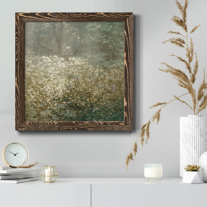 Topaz Dream I - Peinture sur toile encadrée, H 20 po x l 20 po x P 1,5 po, Cadre noyer