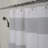 Jacquard Weave Striped Shower Curtain-73825476