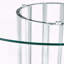 Table de salle à manger 71 "ovale en verre trempé - Base double colonne argentée, luxe clair, sièges 6-8-893959054