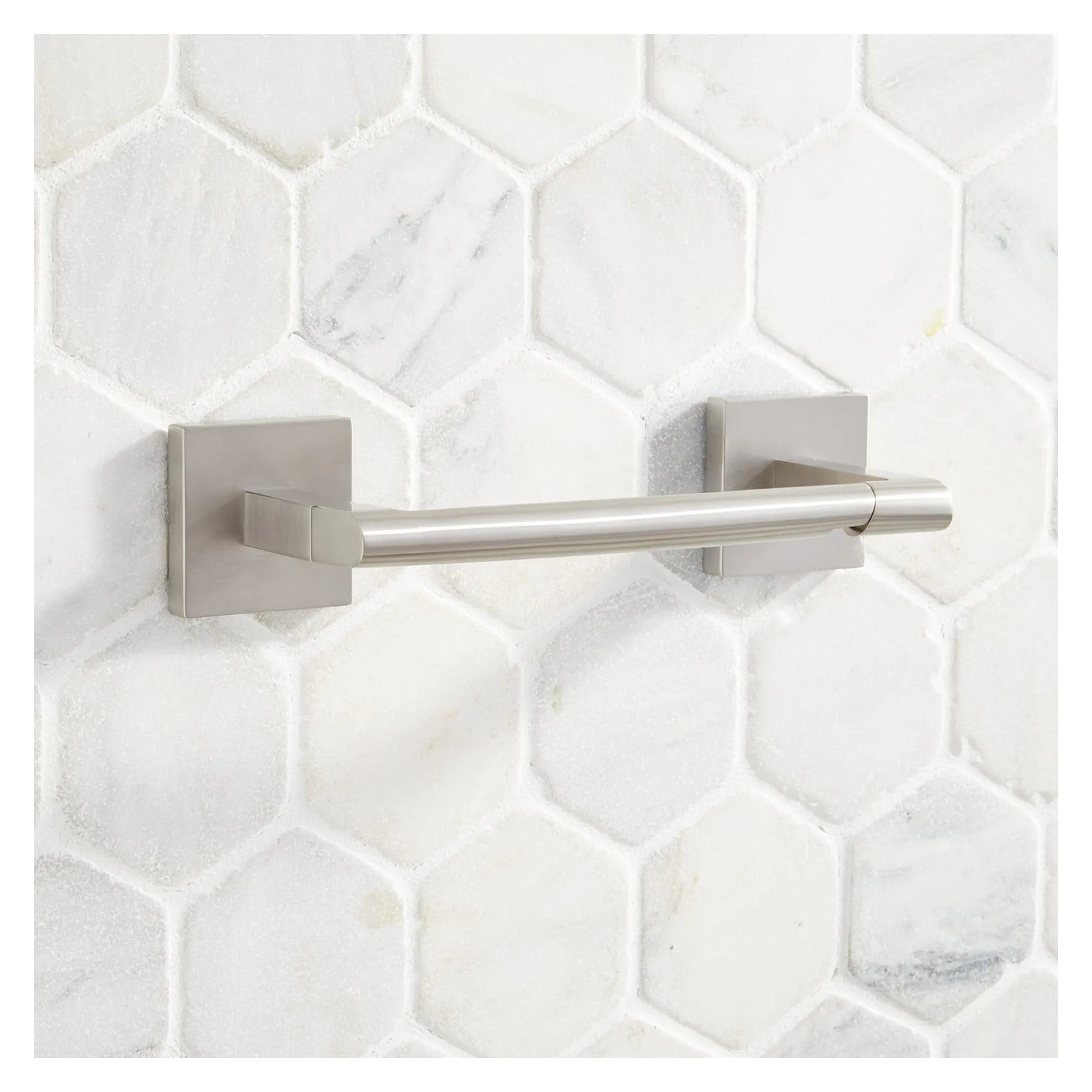 Hibiscus Wall Mount Toilet Paper Holder, Brushed Nickel