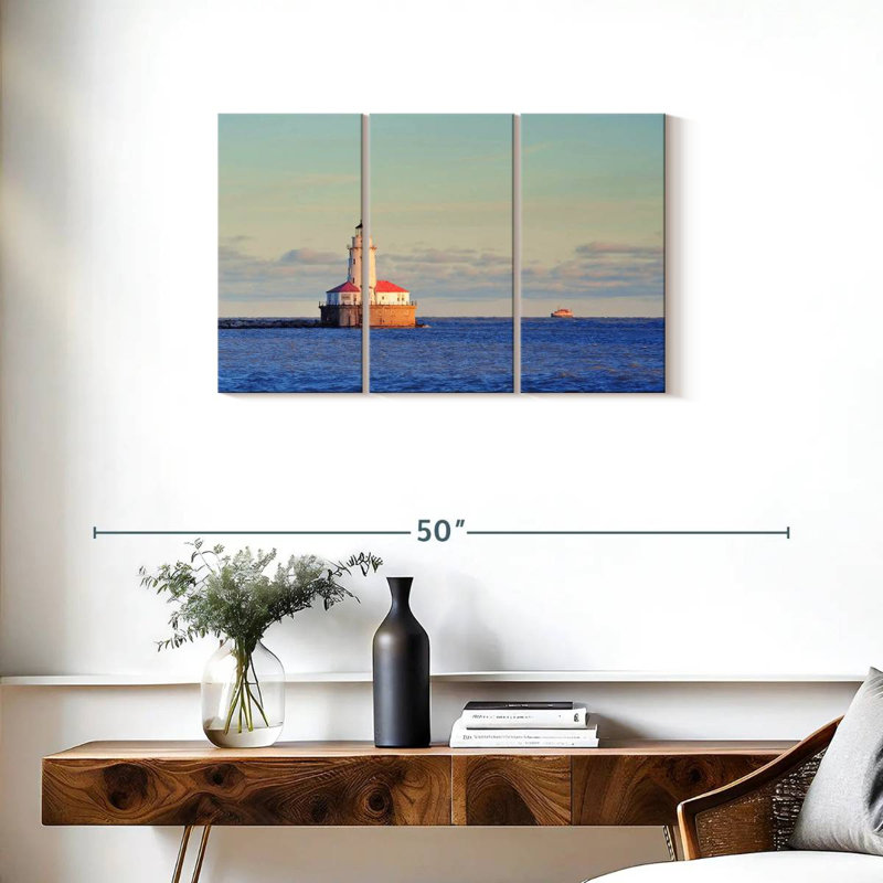 Phare d'Alvord, port de Chicago, H 20 po x l 33 po