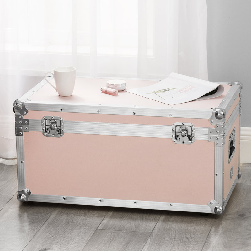 Manufactured Wood Camp Trunk / Footlocker, Rose Quartz