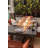 Workshop 83" Outdoor Concrete Dining Fire Table with Natural Ashwood Legs 45,000 BTU - Includes Lava Rocks & PVC Cover-24633645
