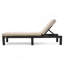 FAUTEUIL PUERTA KD CHAISE, CADRE BRUN FONCÉ AVEC COUSSIN BEIGE