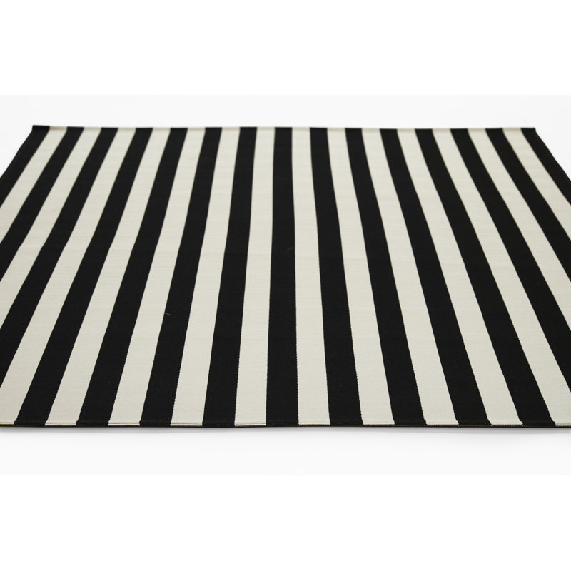 Tapis d'intérieur noir rayé Novogratz par Momeni Icon 8 pi 10 po x 11 pi 10 po, 8'10" X 11'10"