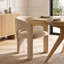 Ensemble de table de salle à manger extensible en placage de bois de 78" à 96" avec 8 fauteuils sculpturaux en chenille