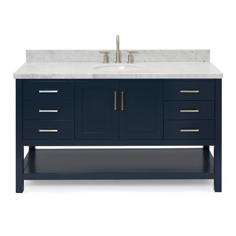 Magnolia Bath Vanity Rectangular Basin S061SCWRV, Oval, Midnight Blue