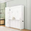 Lit escamotable avec armoire, bureau, armoire et station de recharge USB