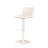 Acarlar Adjustable Height Swivel Faux Leather and Walnut Wood Bar Stool with Metal Base-1489120677-1489120675