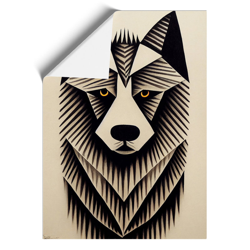 Wolf Art Abstract No.1 - Wall Art, Paper, 42cm H x 29.7cm W, No Matte