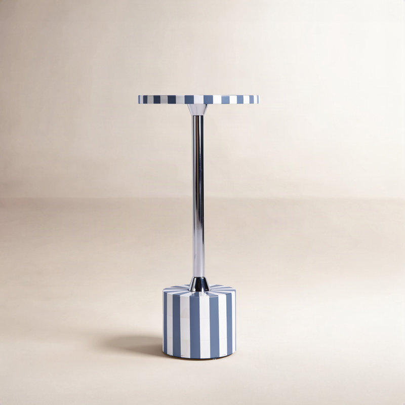 Table de bout à piédestal Dian Sunbury, Gris / argent