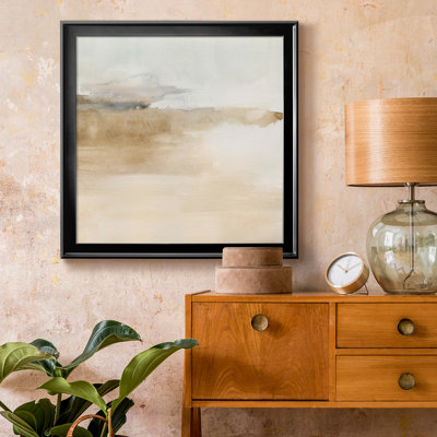 Cinnamon Shores II - Matted and Framed Under Acrylic Glass, Large Living Room Wall Art