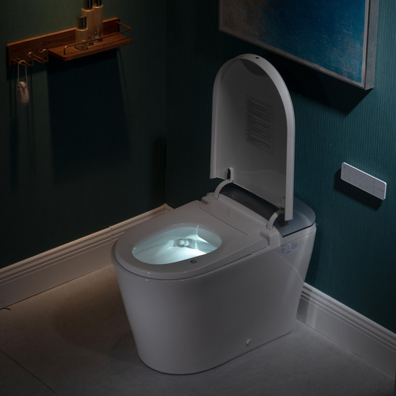 WOODBRIDGE Smart Toilet with 1000g MaP Flush Score, Foam Shield, Blackout Flush, Warm Drying, Wave Sensor Auto Open&Close, UV Water Sterilization, Wireless Remote, Smart Deodorization