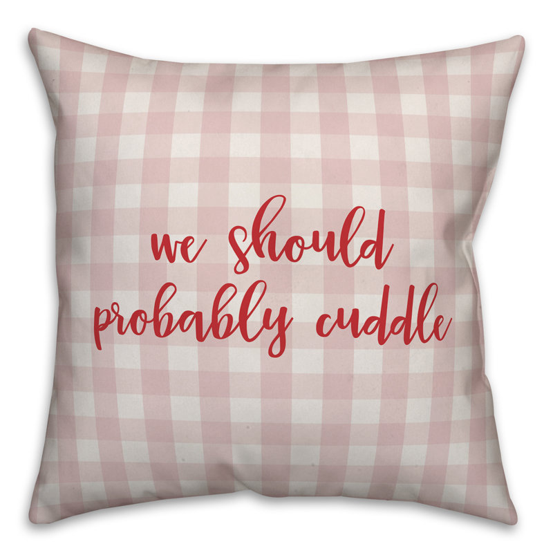  Coussin We We probablement, Rose / Rouge, Coussin décoratif