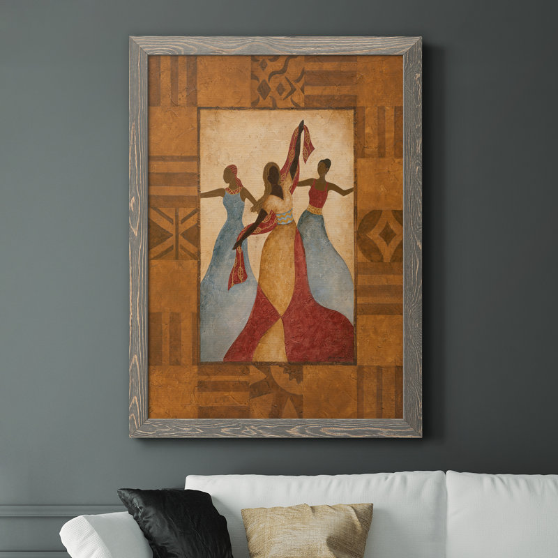 Célébration - Peinture sur toile encadrée, H 37,5 po x l 27,5 po x P 1,5 po, Encadré gris